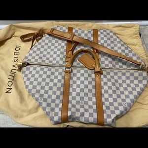 Louis Vuitton Damier Azur Keepall Bandouliere 55
